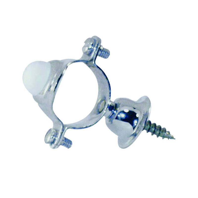 Collier de fixation avec butoir caoutchouc et rosace pour tube 32mm Eclair/Eyrem