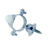 Collier de fixation avec butoir caoutchouc et rosace pour tube 32mm Eclair/Eyrem
