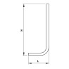 Tube de chasse coudé 32mm 520x170mm en laiton chromé pour Eyrem/Eclair/Eclair XL