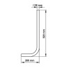 Tube de chasse coudé 28mm, 520x200mm en laiton chromé pour P1000/P1000 XL