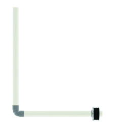 Tube de chasse coudé 32mm en PVC en 3 parties collables pour Presto Eyrem/Eclair
