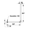 Tube de chasse coudé 32mm en PVC en 3 parties collables pour Presto Eyrem/Eclair