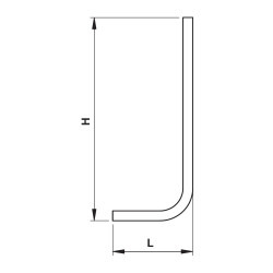 Tube de chasse coudé 32mm 1000x260mm laiton chromé pour Eyrem/Eclair/Eclair XL