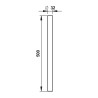 Tube de chasse 32mm pour vidoir, droit 500mm en laiton chromé