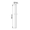 Tube de chasse 28mm pour siège à la turque, droit 1000mm en laiton chromé