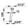 Tube équipé pour urinoir applique 2641 (Porcher)