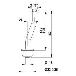 Tube équipé pour urinoir Sam (Duravit)