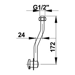 Tube équipé pour urinoir Aubagne d'angle (Allia)
