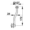 Tube équipé pour urinoir Aubagne d'angle (Allia)
