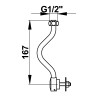 Tube équipé pour urinoir Monceau 452 (Selles)