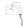 VOLTA Robinet simple sur plage 3 l/min piles 6V CHROME avec RA