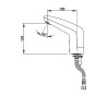 VOLTA Robinet simple sur plage 3 l/min piles 6V CHROME