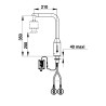P5750 mitigeur électronique haut sur plage 8 l/min secteur . Base tournante