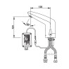 VOLTA Robinet mitigeur sur plage 3 l/min secteur 230V CHROME