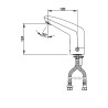 VOLTA Robinet mitigeur sans manette sur plage 3 l/min piles 6V CHROME