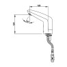 VOLTA Robinet simple sur plage 1,9 l/min piles 6V CHROME avec RA