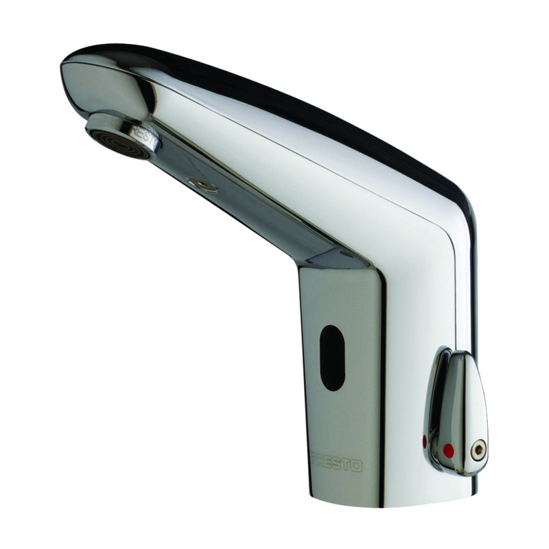VOLTA Robinet mitigeur sur plage 1,9 l/min piles 6V CHROME avec RA