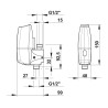 Sensao 8400N Robinet d'urinoir sans contact applique, en ligne, pile