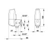 Sensao 8400N Robinet d'urinoir sans contact applique, équerre, pile