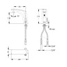 PRESTO NOVA® mitigeur sur plage 3 l/min piles 6V CHROME/NOIR avec RA