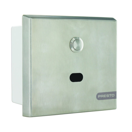 Robinet d'urinoir encastré électronique Sensao 8500 N, avec bouton, face inox
