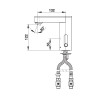 PRESTO SO'O® Robinet mitigeur 3 l/min piles 6V NOIR OR ROSE avec RA