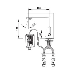PRESTO SO'O® Robinet mitigeur 3 l/min Secteur 230V NOIR OR ROSE avec RA