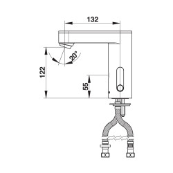 PRESTO SO'O® Robinet mitigeur 3 l/min piles 6V CHROME