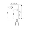 PRESTO SO'O® avec rehausse Robinet mitigeur 3 l/min piles 6V CHROME