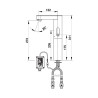 PRESTO SO'O® Robinet mitigeur réhaussé 3 l/min secteur 230V CHROME avec RA