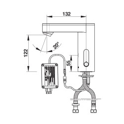 PRESTO SO'O® Robinet mitigeur 3 l/min secteur 230V CHROME