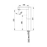 PRESTO SO'O® avec rehausse Robinet simple 3 l/min piles 6V CHROME avec RA