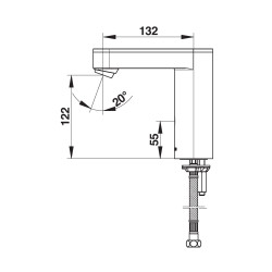 PRESTO SO'O® Robinet simple 3 l/min piles 6V CHROME