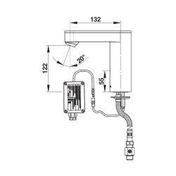 PRESTO SO'O® Robinet simple 3 l/min secteur 230V CHROME avec RA