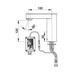 PRESTO SO'O® Robinet simple 3 l/min secteur 230V CHROME