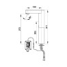 PRESTO SO'O® avec rehausse robinet simple 3 l/min secteur 230V CHROME