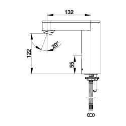 PRESTO SO'O® Robinet simple 1,9 l/min piles 6V CHROME