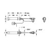NEO SENSOR Robinet électronique de lavabo mural secteur 12-24V 1,9l/min