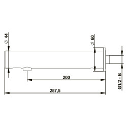 LINEA Robinet simple mural applique 3l/min Piles 6V NOIR MAT avec RA SP