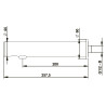 LINEA Robinet simple mural applique 3l/min Piles 6V NOIR MAT avec RA SP