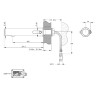LINEA Robinet mitigeur mural TC 3l/min Secteur 230V NOIR MAT avec RA