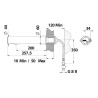 LINEA Robinet mitigeur mural TC 3l/min Piles 6V INOX BROSSE avec RA