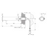 LINEA Robinet mitigeur mural TC 3l/min Piles 6V NOIR MAT avec RA