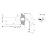 LINEA Robinet mitigeur mural TC 1,9l/min Piles 6V CUIVRE BROSSE