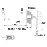 LINEA Robinet simple mural TC 3l/min Secteur 230V OR BROSSE avec RA