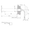 LINEA Robinet simple mural TC 1,9l/min Secteur 12-24V CUIVRE BROSSE