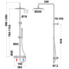 Colonne douche thermostatique COX / ORTENCE