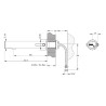 LINEA Robinet mitigeur mural TC 1,9l/min Piles 6V NOIR POLI SP