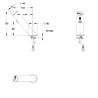 LINEA Robinet simple sur plage 1,9l/min Piles 6V INOX BROSSE