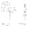 LINEA Robinet mitigeur sur plage 1,9l/min Secteur 12-24V NOIR POLI